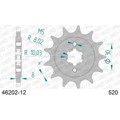 Steel Chain Wheel - Rear Sprocket AFAM 420 - 59t SILVER 4110059