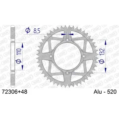 Stahl-Kettenrad AFAM 520 - 38Z für PCD Schwarz 5060738
