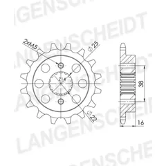 Front Sprocket Supersprox 520/16t 52604-16
