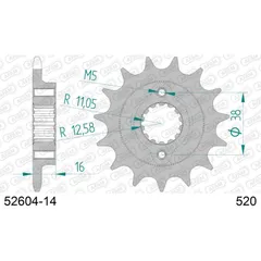 Front Sprocket AFAM 520 - 14t 5260414