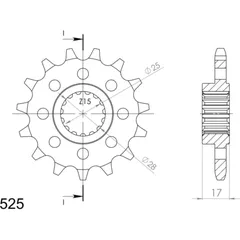 Ritzel 525/14Z 52615A14