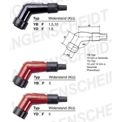 Spark plug connector NGK YB05F