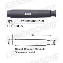 Spark plug connector NGK SD05FM