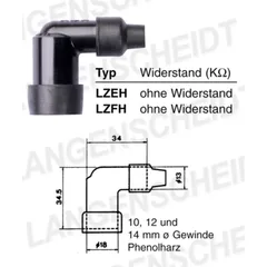 Spark plug connector NGK LZFH