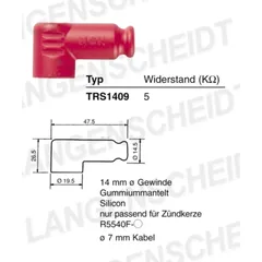 Spark plug connector NGK TRS1409