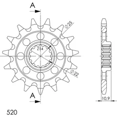 Front Sprocket 520/14t 61210A14