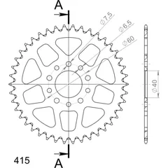 Alu-Rear Sprocket / Chain Wheel Supersprox 415/41t orange