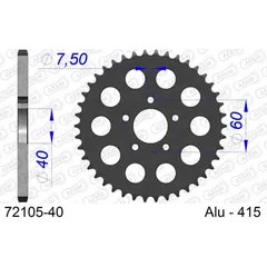 Alu-Kettenrad AFAM 415 - 40Z Gun Metal 7210540