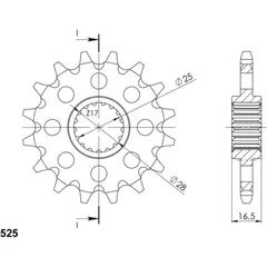 Front Sprocket Supersprox 525/15t 73400-15