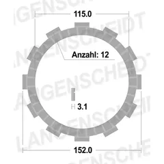 Clutch Plates - Friction - FCC for: Suzuki 21441-45001