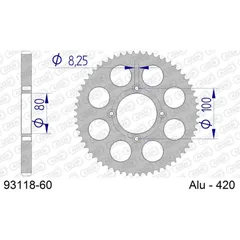 Alu-Kettenrad AFAM 420 - 60Z Silber 9311860