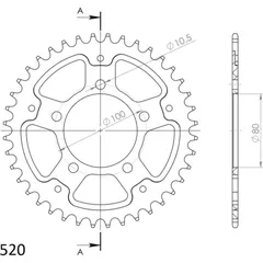 Stealth-Rear Sprocket / Chain Wheel Supersprox 520/44t blue 93604B44