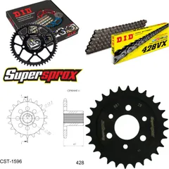 Chain Kit - Steel - for: AEON Cobra 50 03-11/Cobra 100 02-10 19-28-078 DID428VX endless