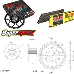 Chain Kit - Steel - for: AEON Revo 50 04-07/Revo 100 04-10 19-28-084 DID428HD Clip