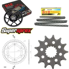 Kettensatz Stahl für: BETA RR430 Enduro 13-15/RR450 Enduro 13-48-112 DID520NZ Clip