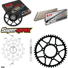 Chain Kit - Steel - for: APRILIA SX125 09-14 15-45-102 DID520ZVM-X(S&S) endless