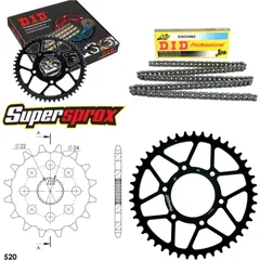 Kettensatz Stahl für: APRILIA ETX125 99-00 16-45-110 DID520NZ Clip