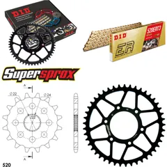Kettensatz Stahl für: APRILIA MX125 04-09 16-45-112 DID520ERT2(G&G) Clip