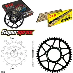 Kettensatz Stahl für: APRILIA MX125 04-09 16-45-112 DID520VX3(G&B) Niet