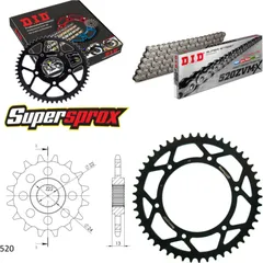 Kettensatz Stahl für: APRILIA Moto 6.5 Starck 95-00 16-49-108 DID520ZVM-X Endlos