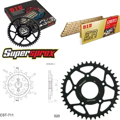 Kettensatz Stahl für: CAGIVA Mito 125 Evolution 1 95-99/Mit 14-41-114 DID520ERT2(G&G) Clip