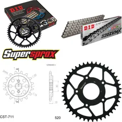 Kettensatz Stahl für: CAGIVA Mito 125 MK1 89-92/Mito 525 SP 14-43-116 DID520ZVM-X Niet