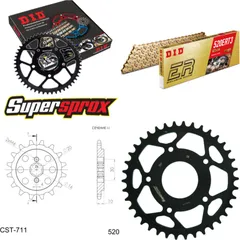 Kettensatz Stahl für: CAGIVA Mito 125 Evolution 2 00-04 14-38-112 DID520ERT2(G&G) Clip