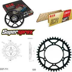Kettensatz Stahl für: CAGIVA Freccia C12R 89-92 14-41-114 DID520ERT2(G&G) Clip