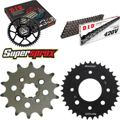Chain Kit - Steel - for: HONDA ANF125 Innova 07-13 14-35-104 DID420V Clip