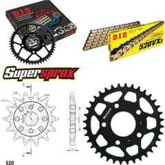 Kettensatz Stahl für: HONDA NSR125 94-97 14-36-110 DID520VX3(G&B) Endlos