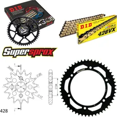 Chain Kit - Steel - for: HONDA XLR125 R 98-99 17-51-132 DID428VX(G&B) endless