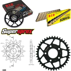 Chain Kit - Steel - for: HONDA CRM125 90-94 14-40-108 DID520VX3(G&B) endless
