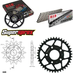Chain Kit - Steel - for: HONDA CRM125 90-94 14-40-108 DID520ZVM-X rivet