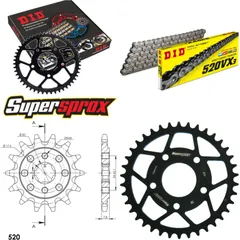 Chain Kit - Steel - for: HONDA NSR125 [FR] 00-03 14-38-110 DID520VX3 endless
