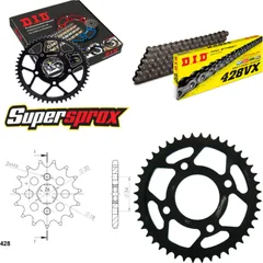 Chain Kit - Steel - for: HONDA CG125 Bresil 04-04 14-44-120 DID428VX Clip