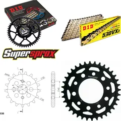 Chain Kit - Steel - for: HONDA CB450 Nighthawk 82-86 17-36-106 DID530VX3(G&B) endless