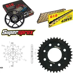 Kettensatz Stahl für: HONDA CM200 T 80-84 15-35-112 DID428VX(G&B) Clip
