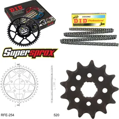 Kettensatz Stahl für: HONDA XL200 R Paris Dakar 83-84 13-43-104 DID520NZ Clip