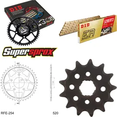 Kettensatz Stahl für: HONDA XL200 R Paris Dakar 83-84 13-43-104 DID520ERT2(G&G) Clip