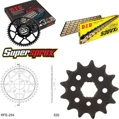 Chain Kit - Steel - for: HONDA XL200 R Paris Dakar 83-84 13-43-104 DID520VX3(G&B) Clip