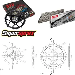 Chain Kit - Steel - for: HONDA CB250 Nighthawk 91-06 14-33-108 DID520ZVM-X rivet