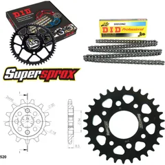 Chain Kit - Steel - for: HONDA CM250 C-C 82-83 14-30-094 DID520NZ Clip
