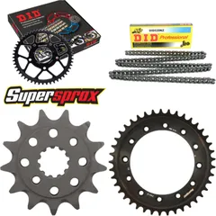 Kettensatz Stahl für: HONDA NX250 88-93 13-41-102 DID520NZ Clip