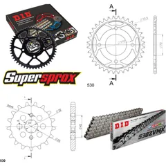 Chain Kit - Steel - for: HONDA CM400 T 79-80 16-35-102 DID530ZVM-X endless