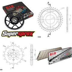 Chain Kit - Steel - for: HONDA CM400 T 79-80 16-35-102 DID530ZVM-X(S&S) endless