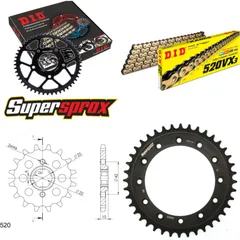 Kettensatz Stahl für: HONDA XL600 RM/LM 85-87 15-40-106 DID520VX3(G&B) Clip