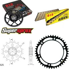 Chain Kit - Steel - for: HONDA VFR800F ABS 14-/VFR800 X Crossr 16-43-110 DID525VX3(G&B) endless