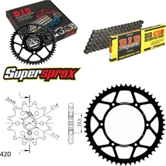 Chain Kit - Steel - for: DERBI Senda SM DRD Evo 50 09-10 11-53-130 DID420D Clip