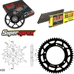 Chain Kit - Steel - for: DERBI Senda 125 SM /Baja 04-14 17-50-138 DID428D Clip