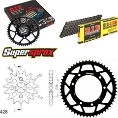 Chain Kit - Steel - for: DERBI Senda 125 R /Baja 04-14 17-54-142 DID428D Clip